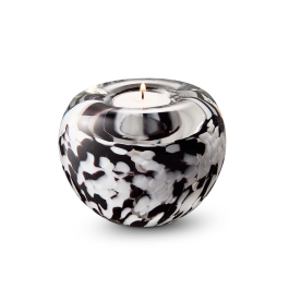 Glazen urn - Tealight black-white-opaque paars - 0,09 Liter Glazen urn - Tealight black-white-opaque paars - 0,09 Liter
