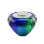 Glazen urn - Tealight Green-Blue - 0,04 Liter