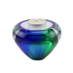 Glazen urn - Tealight Green-Blue - 0,04 Liter