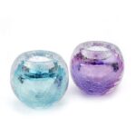 Glazen urn - Tealight krakele - 0,09 Liter