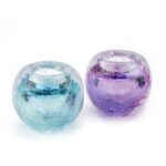 Glazen urn - Tealight krakele - 0,09 Liter