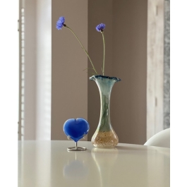 Glazen urn - Vaasje organic turquoise beige - 0,04 Liter Glazen urn - Vaasje organic turquoise beige - 0,04 Liter