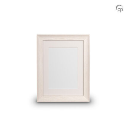 Houten urn - Fotolijst medium 18x24 cm wit