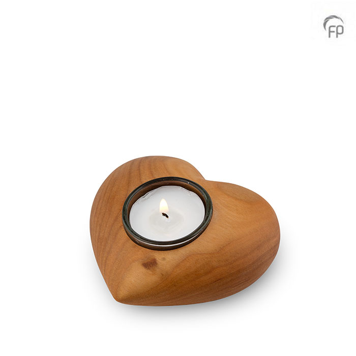 Houten urn - kaarshouder bruin - 0,05 Liter Houten urn - kaarshouder bruin - 0,05 Liter