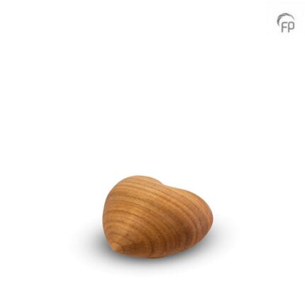 Houten urn - keepsake hart bruin - 0,02 Liter