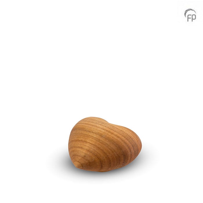 Houten urn - keepsake hart bruin - 0,02 Liter Houten urn - keepsake hart bruin - 0,02 Liter