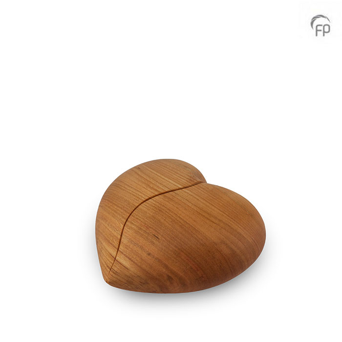 Houten urn - keepsake hart bruin - 0,05 Liter Houten urn - keepsake hart bruin - 0,05 Liter