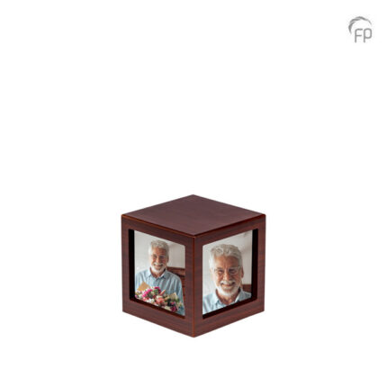 Houten urn - Medium bruin - 0,70 Liter