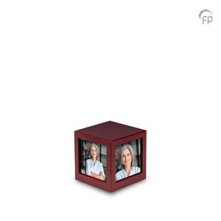 Houten urn - Mini rood - 0,40 Liter