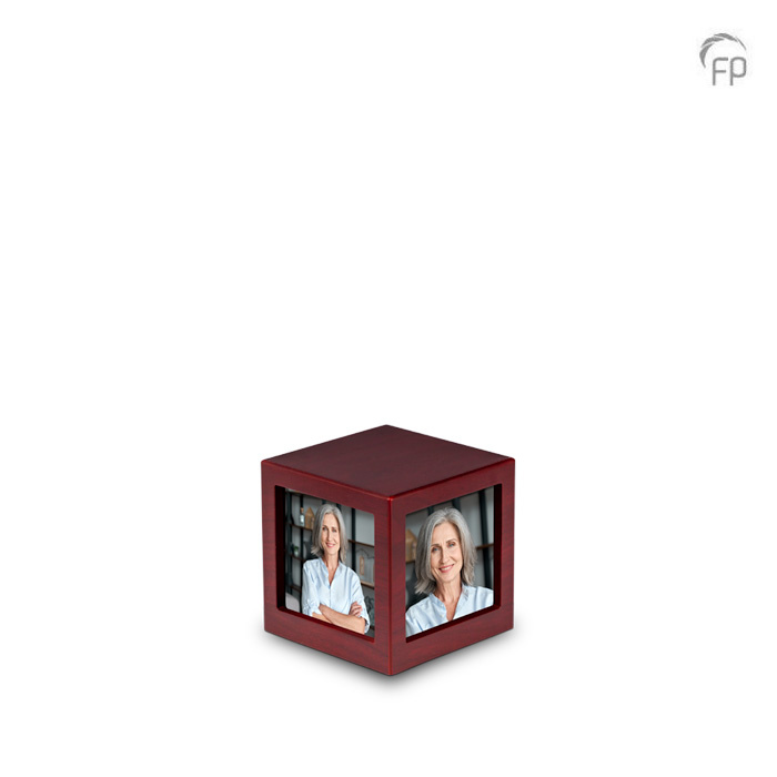 Houten urn - Mini rood - 0,40 Liter Houten urn - Mini rood - 0,40 Liter