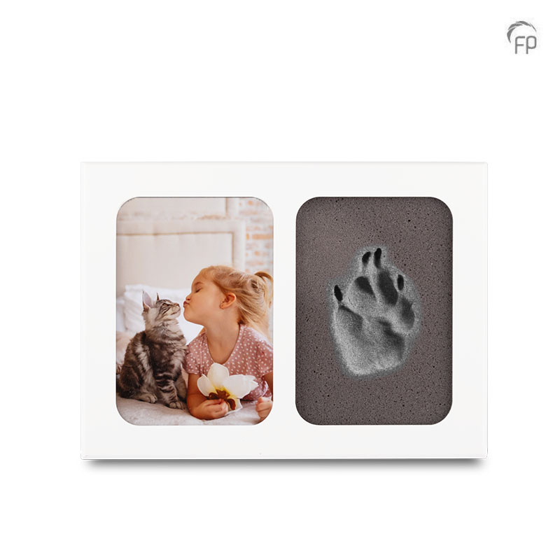 Houten urn - Paw Scan Fotolijst wit Houten urn - Paw Scan Fotolijst wit