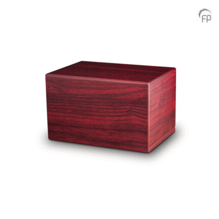 Houten urn - rood - 3,50 Liter