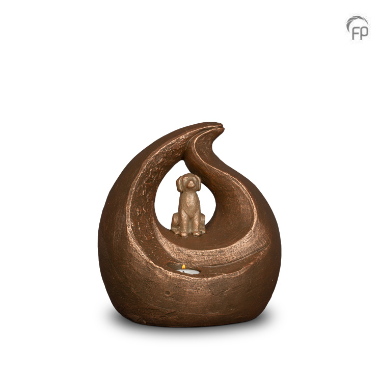 Keramische dierenurn - brons - 2 Liter Keramische dierenurn - brons - 2 Liter