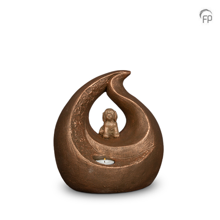 Keramische dierenurn - brons - 2 Liter Keramische dierenurn - brons - 2 Liter