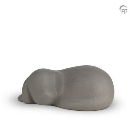 Keramische dierenurn - grijs - 0,60 Liter