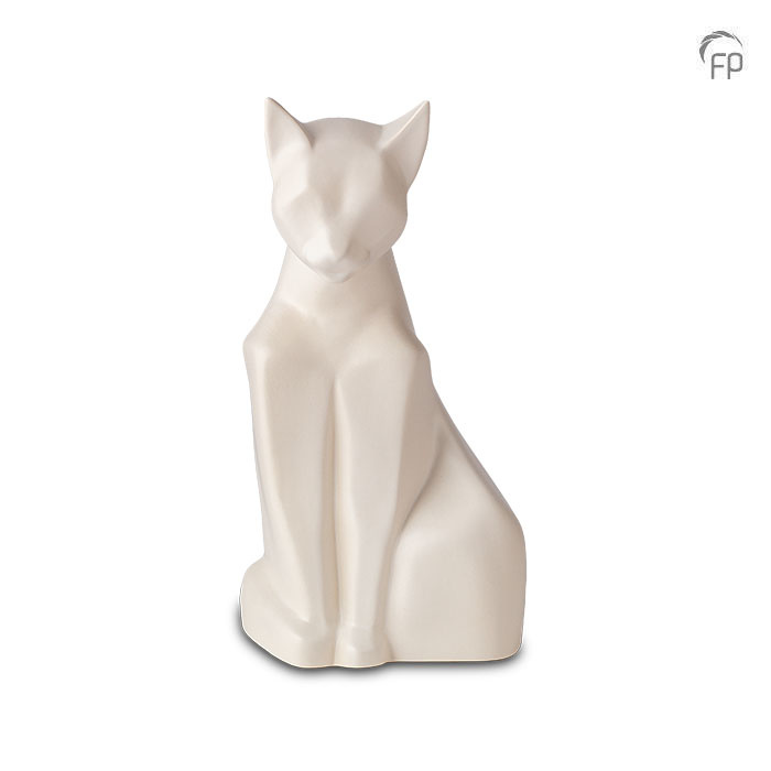 Keramische dierenurn - Kat mat wit - 0,60 Liter Keramische dierenurn - Kat mat wit - 0,60 Liter