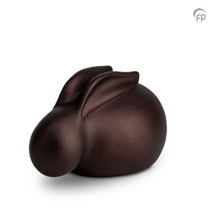 Keramische dierenurn - konijn brons - 0,60 Liter