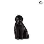 Keramische dierenurn - medium Hond mat zwart - 0,80 Liter