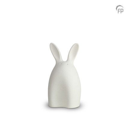 Keramische dierenurn - wit - 0,25 Liter