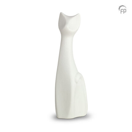 Keramische dierenurn - wit - 0,50 Liter