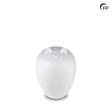 Keramische dierenurn - wit - 0,50 Liter