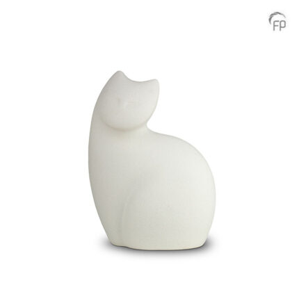 Keramische dierenurn - wit - 0,90 Liter