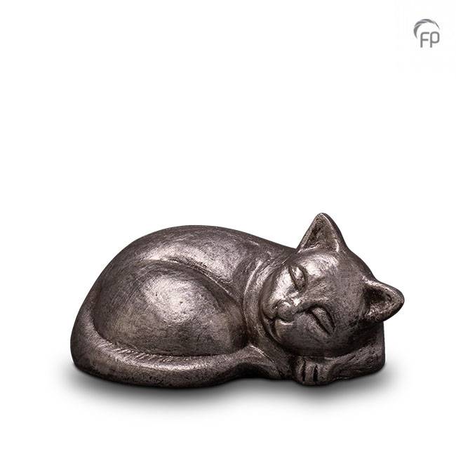 Keramische dierenurn - zilverkleur - 0,50 Liter Keramische dierenurn - zilverkleur - 0,50 Liter