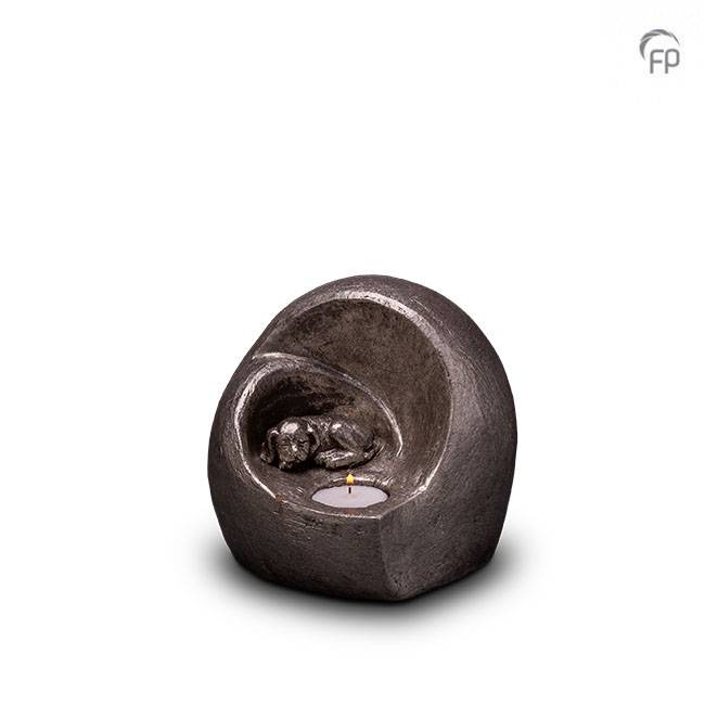 Keramische dierenurn - zilverkleur - 0,50 Liter Keramische dierenurn - zilverkleur - 0,50 Liter