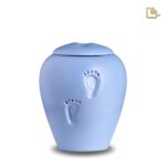 Keramische urn - AngelBlue Baby Footprints Child Eco Pigment - 0,80 Liter