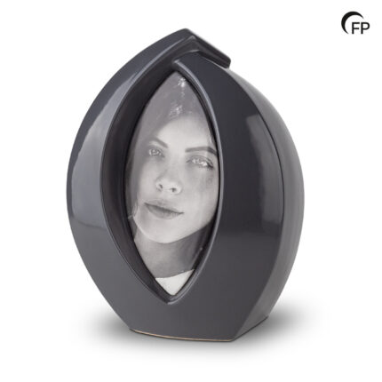 Keramische urn - Forever Framed grijs - 3,90 Liter