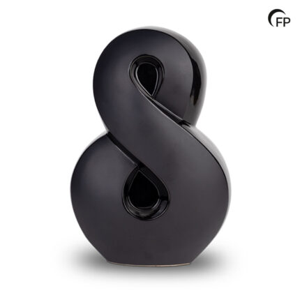 Keramische urn - Infinity zwart - 5,20 Liter