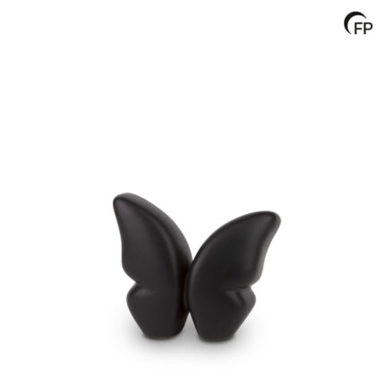 Keramische urn - keepsake Butterfly zwart - 0,10 Liter