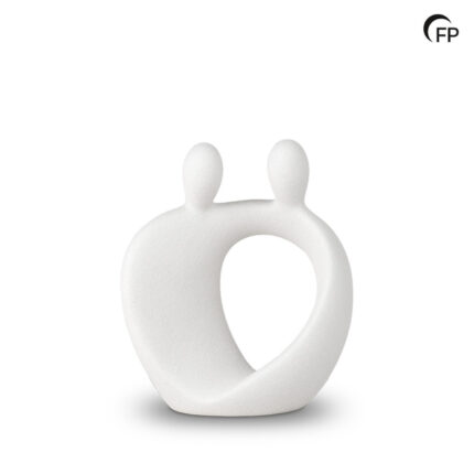 Keramische urn - keepsake Family wit - 0,10 Liter