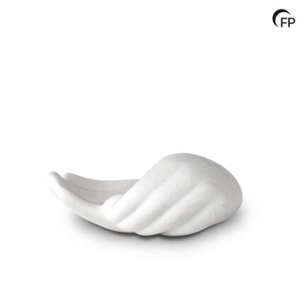 Keramische urn - keepsake Hand wit - 0,10 Liter