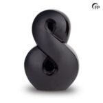 Keramische urn - keepsake Infinity zwart - 0,05 Liter