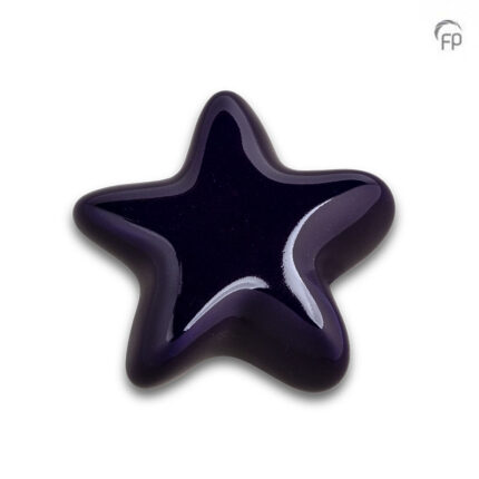 Keramische urn - kunst keepsake Asteri blauw - 0,05 Liter