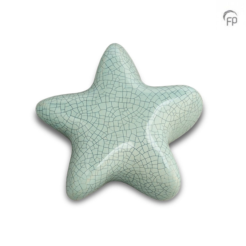 Keramische urn - kunst keepsake Asteri blauw - 0,05 Liter Keramische urn - kunst keepsake Asteri blauw - 0,05 Liter
