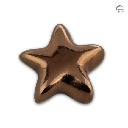 Keramische urn - kunst keepsake Asteri brons - 0,05 Liter