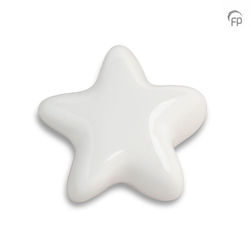 Keramische urn - kunst keepsake Asteri wit - 0,05 Liter Keramische urn - kunst keepsake Asteri wit - 0,05 Liter