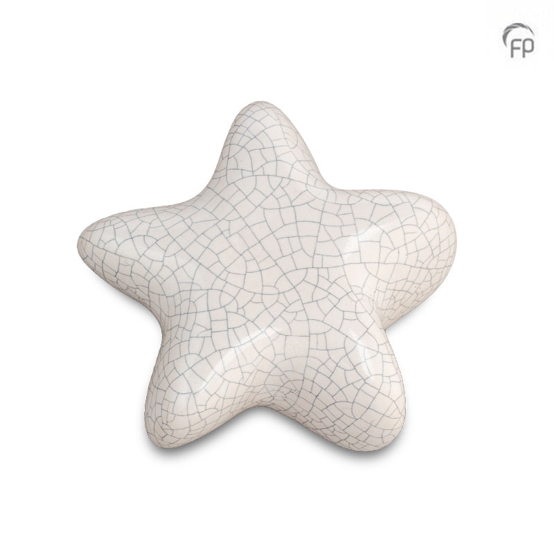 Keramische urn - kunst keepsake Asteri wit - 0,05 Liter Keramische urn - kunst keepsake Asteri wit - 0,05 Liter