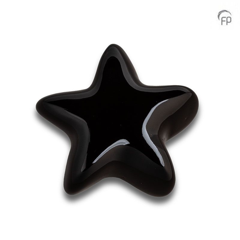 Keramische urn - kunst keepsake Asteri zwart - 0,05 Liter Keramische urn - kunst keepsake Asteri zwart - 0,05 Liter