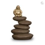 Keramische urn - kunst keepsake goud - 0,10 Liter
