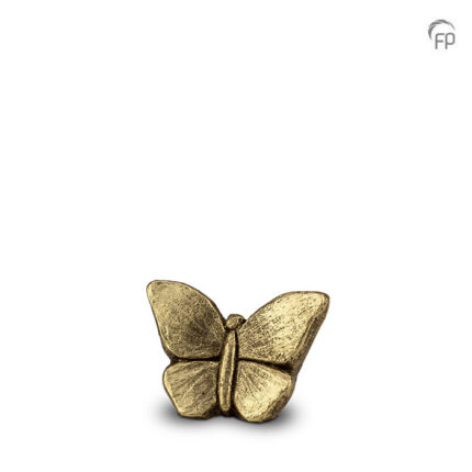 Keramische urn - kunst keepsake Mariposa goud - 0,15 Liter