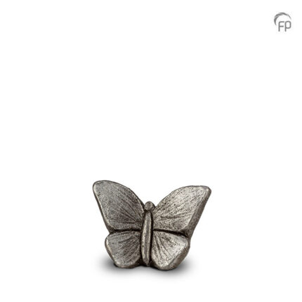 Keramische urn - kunst keepsake Mariposa zilver - 0,15 Liter