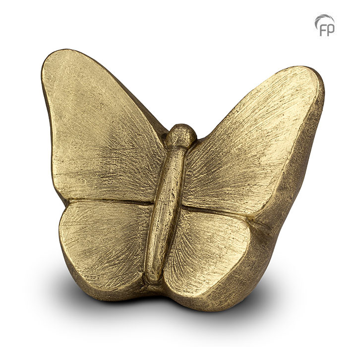 Keramische urn - kunst Mariposa goud - 3,40 Liter