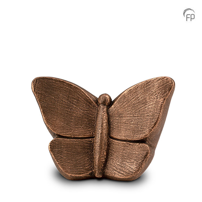 Keramische urn - kunst mini Mariposa brons - 0,80 Liter Keramische urn - kunst mini Mariposa brons - 0,80 Liter