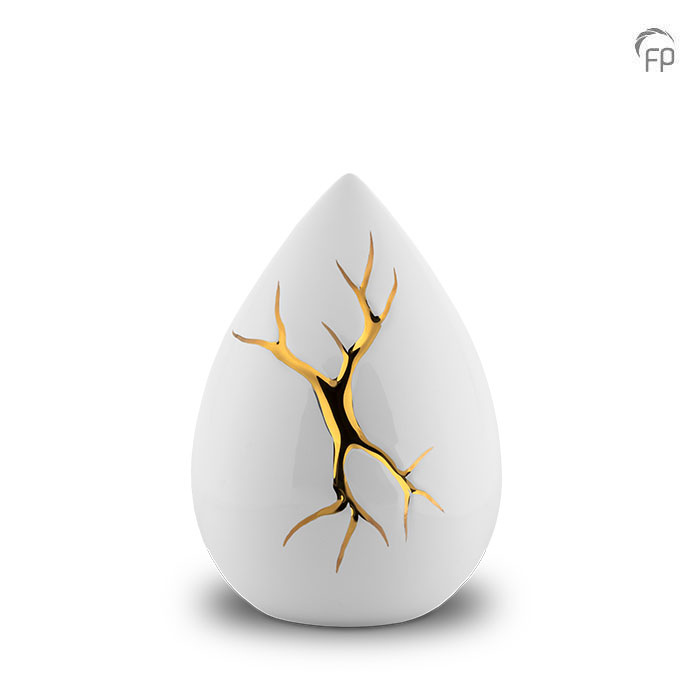 Keramische urn - medium Kintsugi - 2,30 Liter Keramische urn - medium Kintsugi - 2,30 Liter