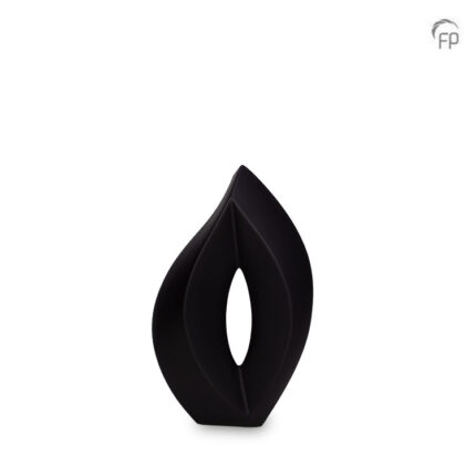 Keramische urn - medium Venezia zwart - 2,50 Liter