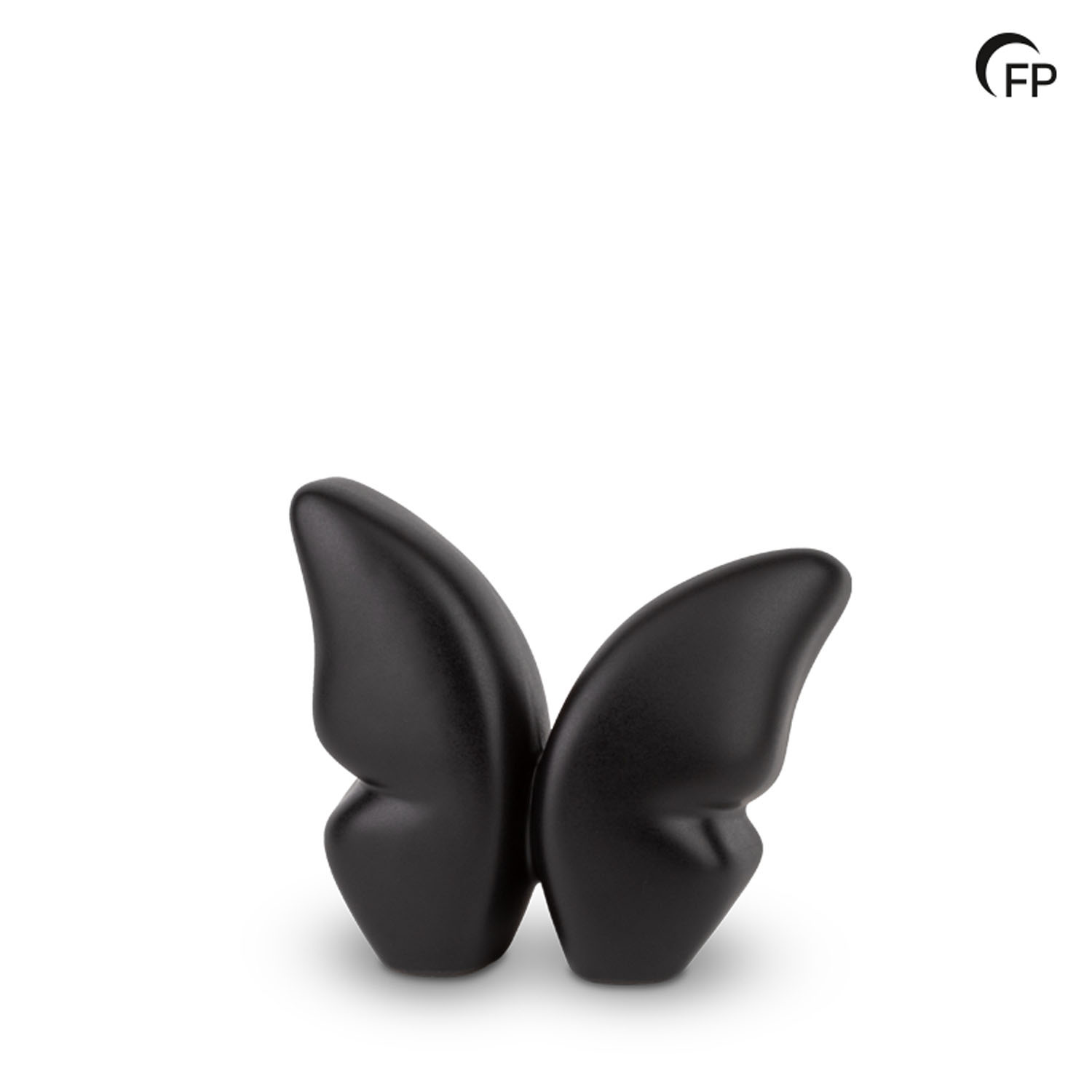 Keramische urn - mini Butterfly zwart - 0,70 Liter Keramische urn - mini Butterfly zwart - 0,70 Liter
