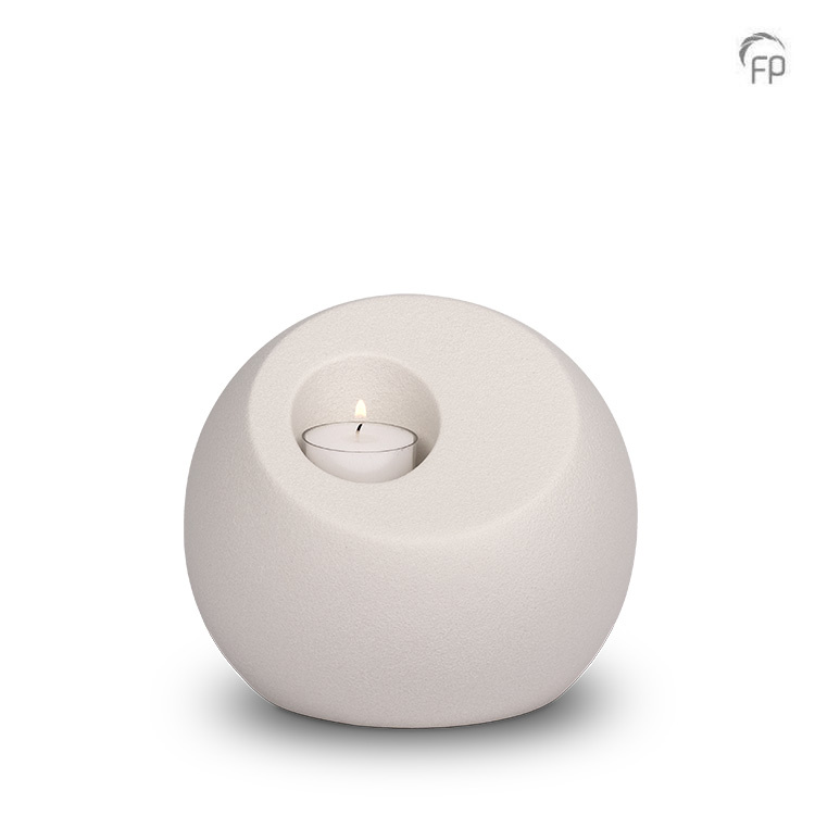 Keramische urn - mini Lumos wit - 1,25 Liter Keramische urn - mini Lumos wit - 1,25 Liter